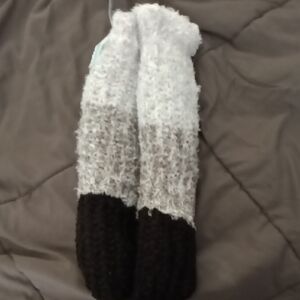 Cozy Black and Gray Knit Socks